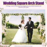 3x6M Wedding Arch Metal Iron Backdrop Stand Door Birthday Party Decor Silver Balloon Frame Garden Flower Plants Rack - NTKSTORE
